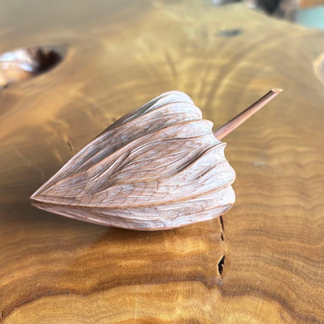 一位一刀彫 小坂礼之 ほおずき 香合 木製 茶道具 共箱 飛騨高山 細密彫