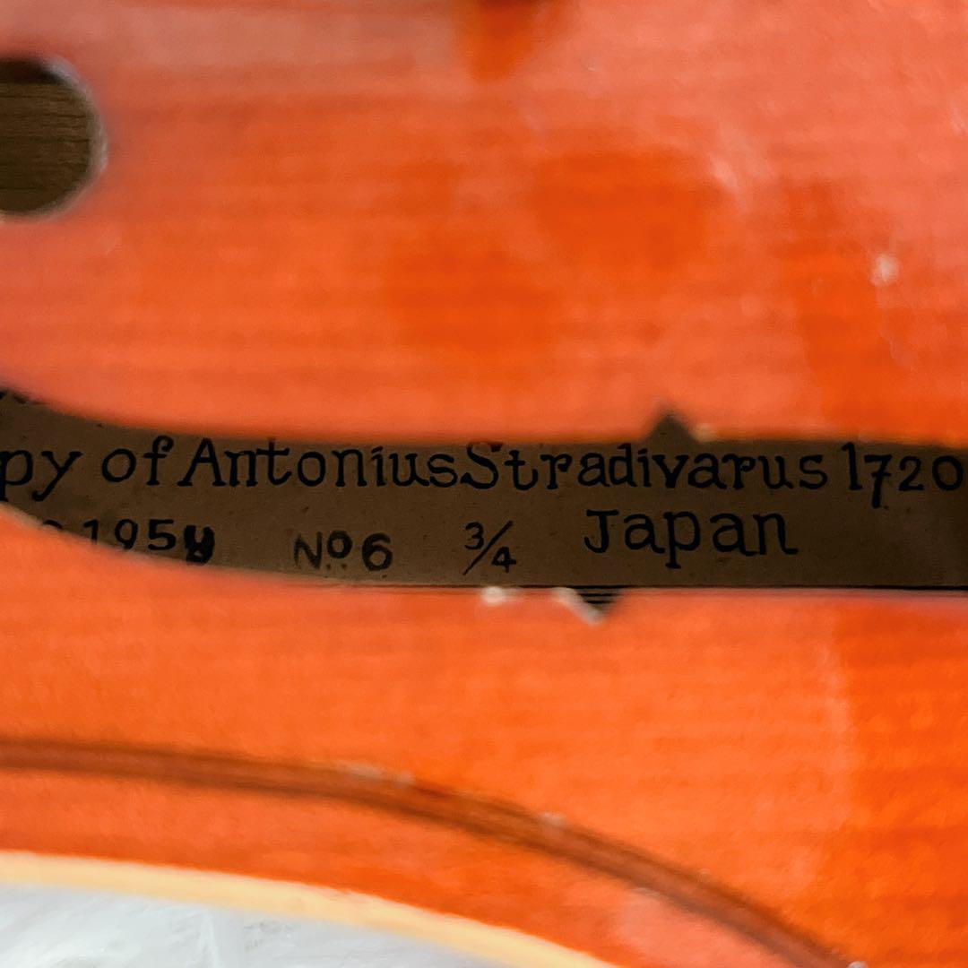 新品弦弓付 SUZUKI No.6 3/4 ストラディバリウス バイオリン