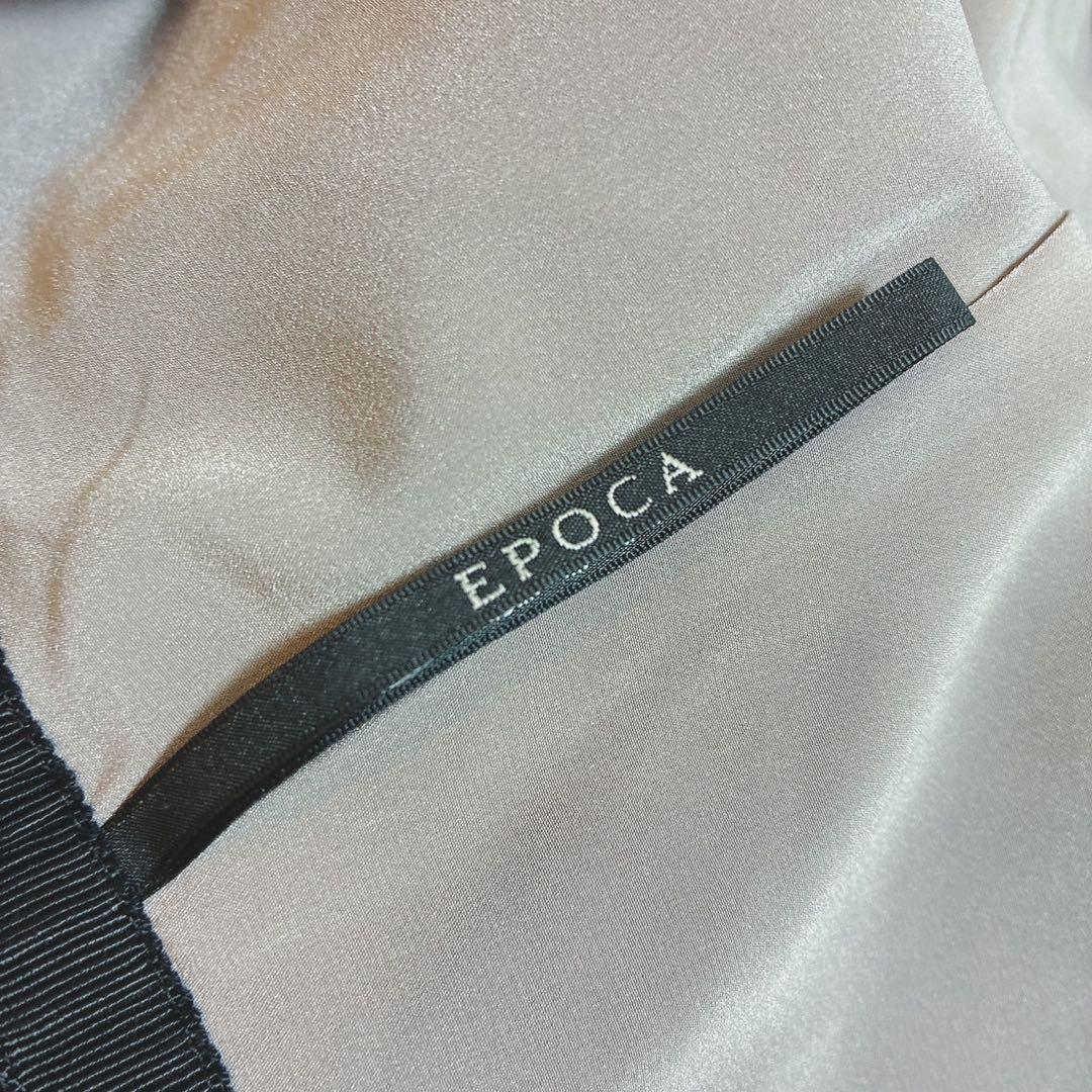 美品　エポカ　フラワー　ケミカルレース　フレアスカート　ミディ丈　日本製　黒　M