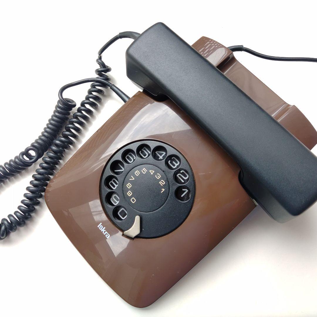 Iskra　イスクラ　レトロ電話機　ダイヤル式電話機　アンティーク
