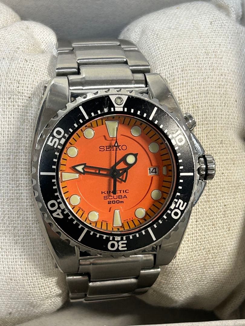 激レア オレンジ「二次電池交換済完動」SEIKO SCUBA 5M62-0BL0