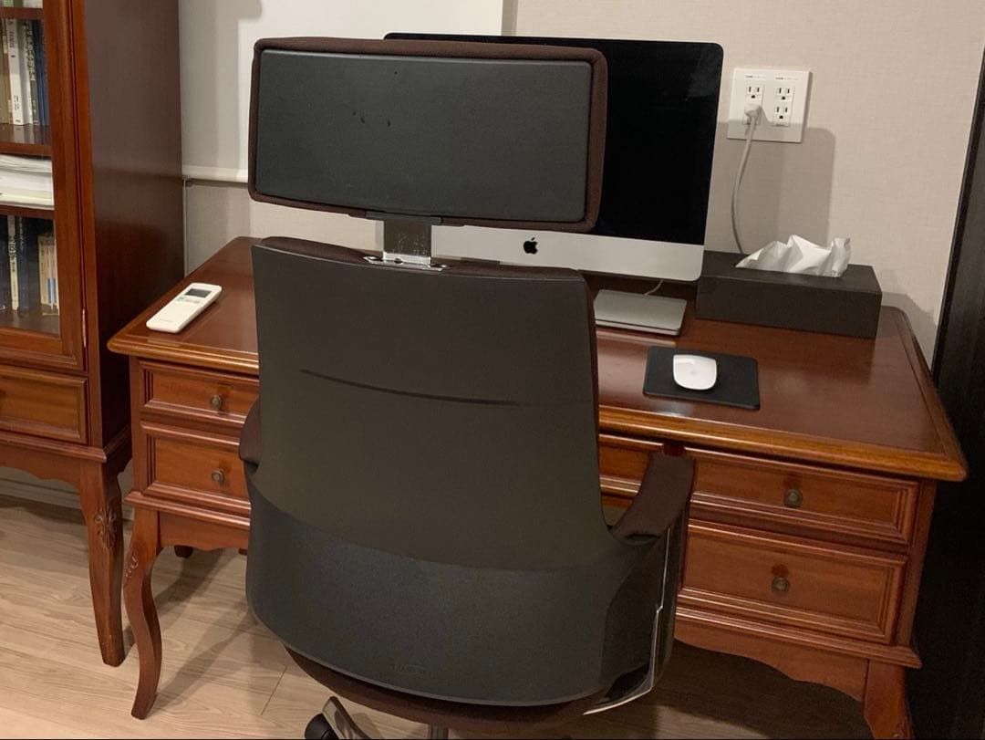 机 ケントデスク マホガニー天然木単板