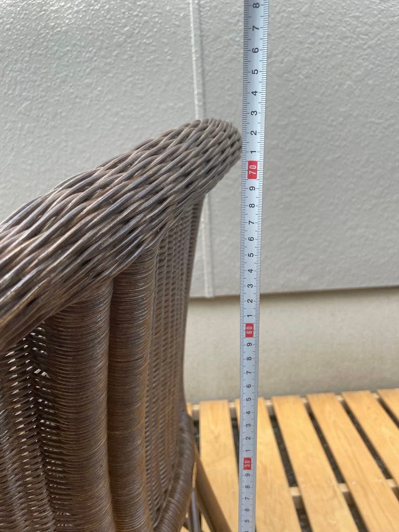 ②カザマ KAZAMA ラタン 丸型座椅子