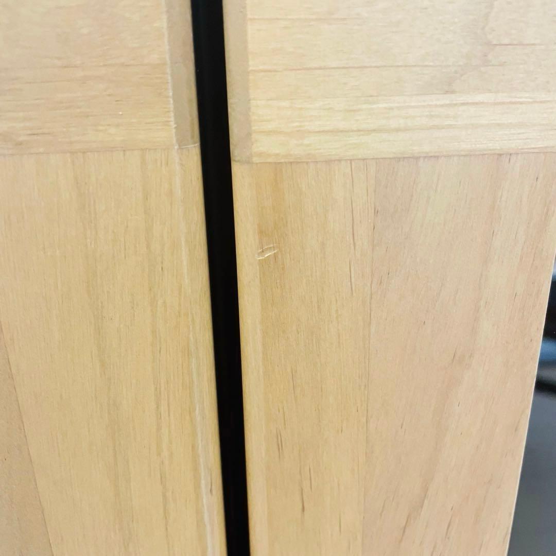 【美品】テレビ台 テレビボード 3段 幅90cm ナチュラル 木製 扉収納付き