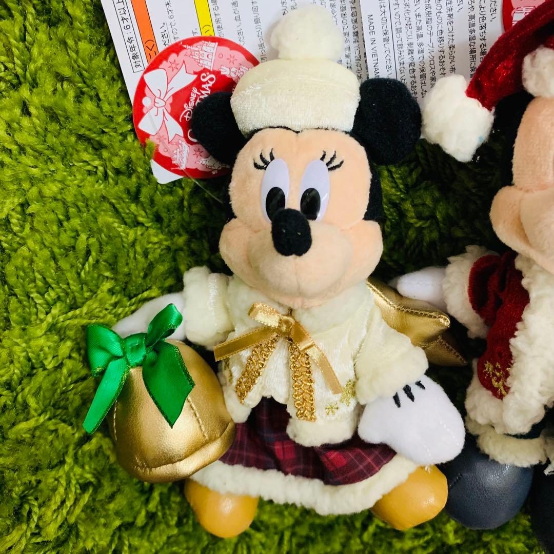 ディズニーリゾート　クリスマス　ミッキー　ミニー　ぬいぐるみバッジ
