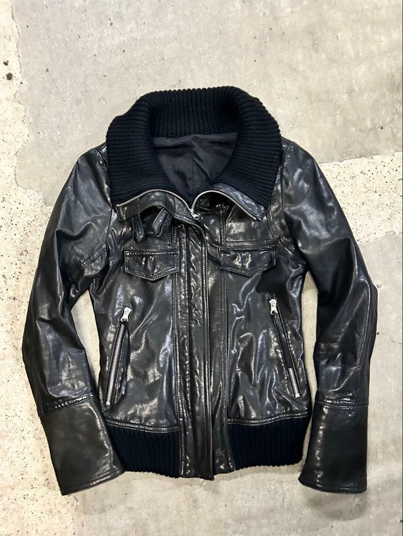 値下げ中【archive】ラムレザー シングルライダース ジャケット 本革