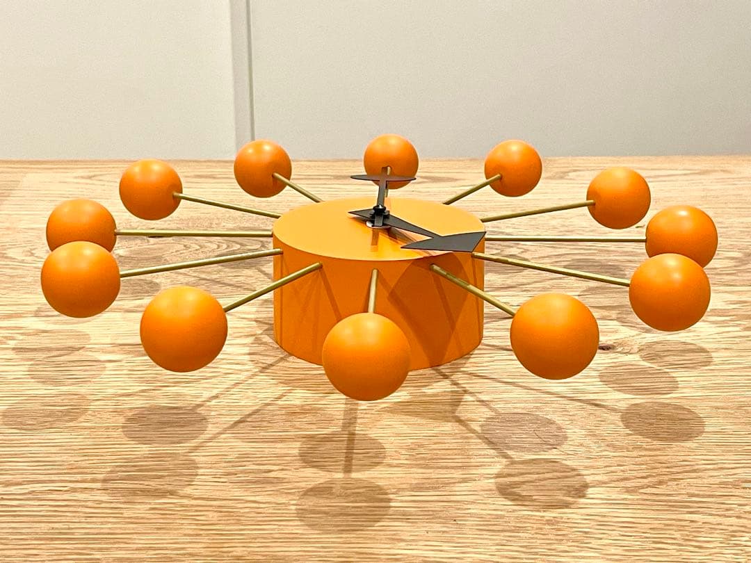 【正規品・美品】Vitraヴィトラ ボールクロック オレンジ ジョージ・ネルソン