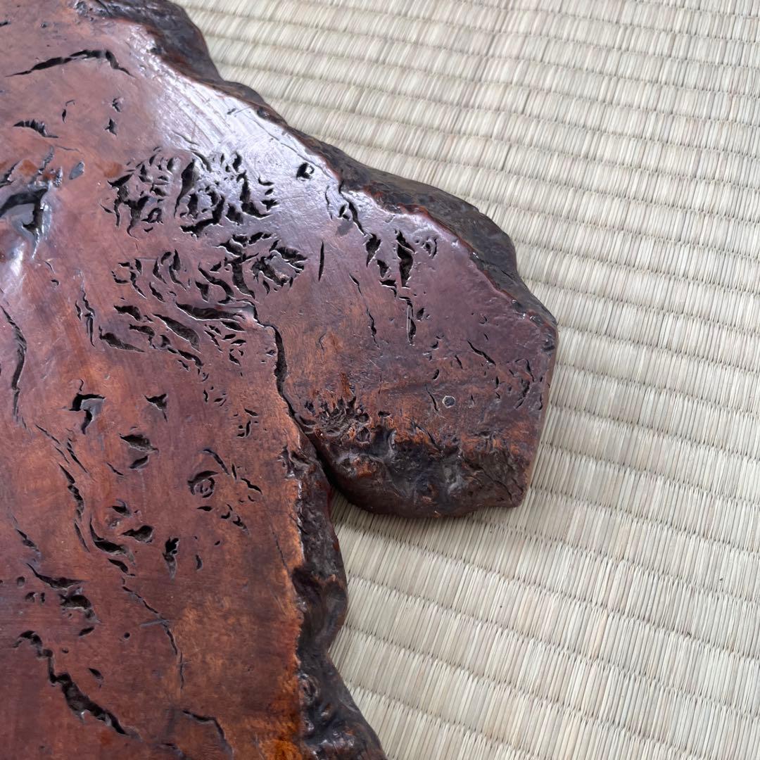 天然時代 古木 とろり 瘤 花台 香台 盆栽台 平台①