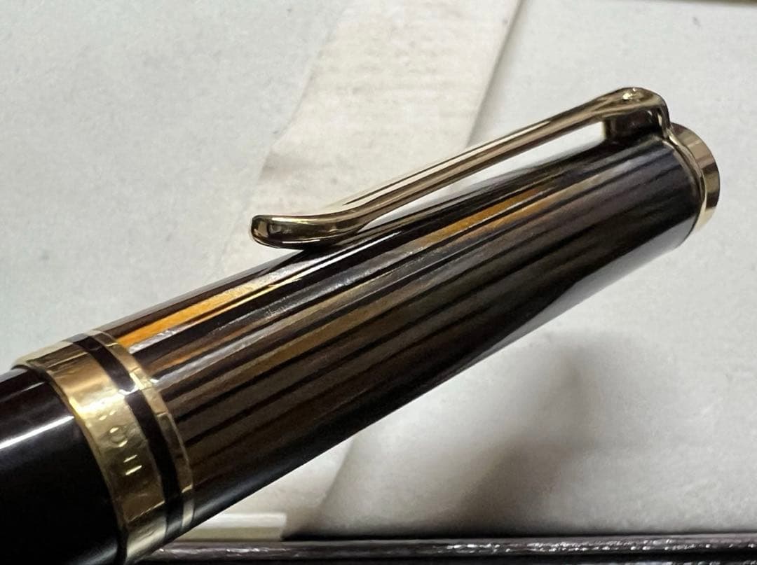 ペリカン 未使用に近い K800 トートイス 茶縞 ボールペン