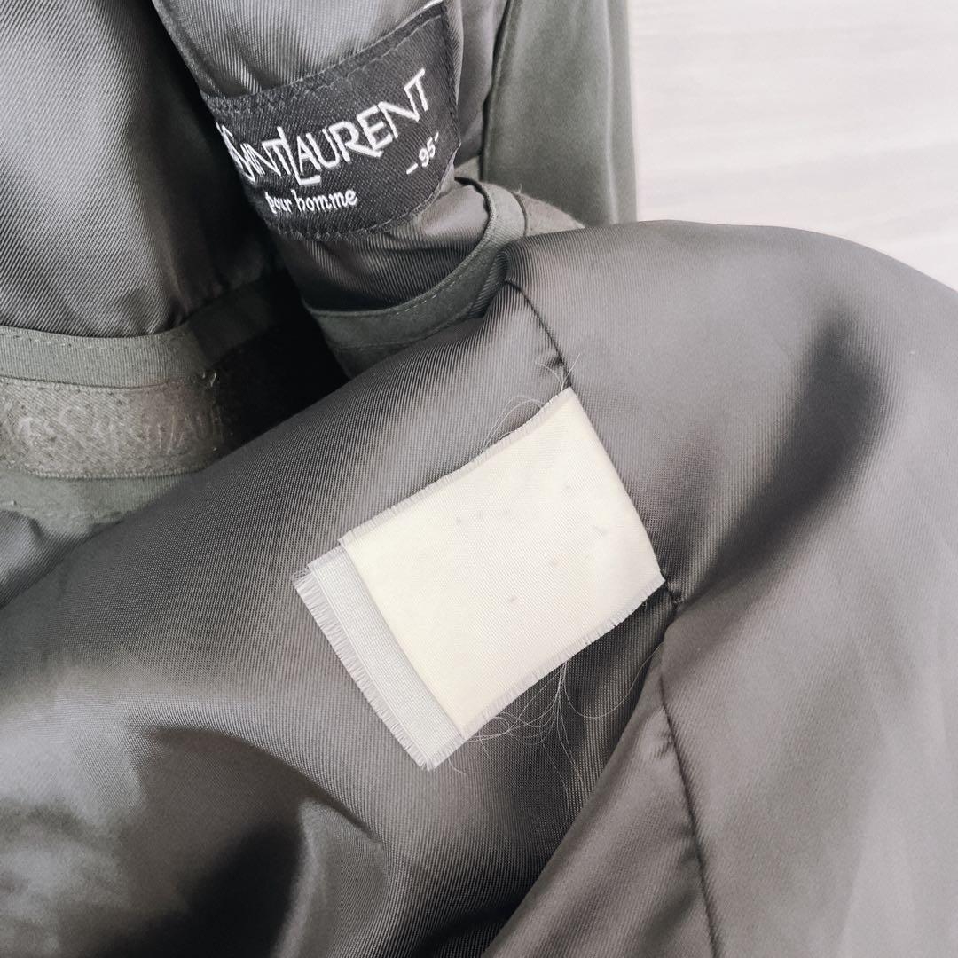 プ*で様 イヴサンローラン　ヴィンテージ　スタンドカラー　ジャケット　M メンズ