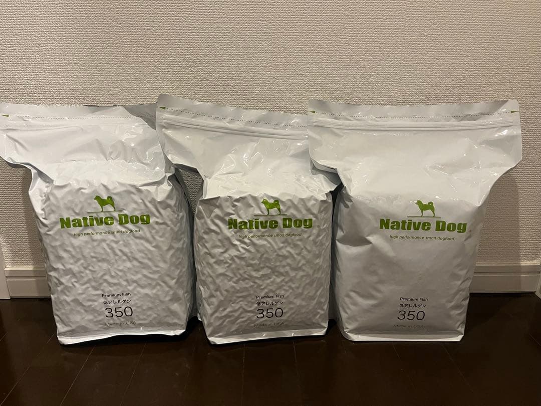 ネイティブドッグプレミアムフィッシュ 低アレルゲン　未開封3袋9kg＋おまけあり