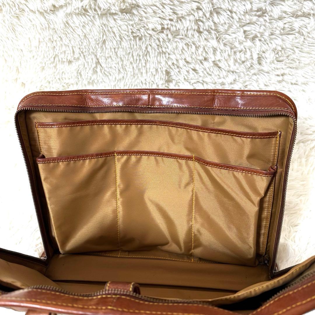 ハンティングワールド ブリーフケース バチュークロス ネイビー