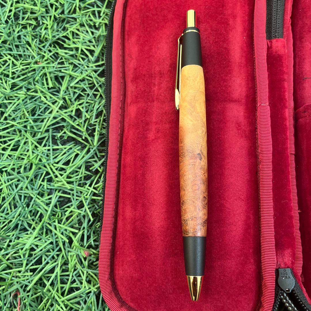 花梨瘤紅白 シャープペンシル 木軸 0.5mm