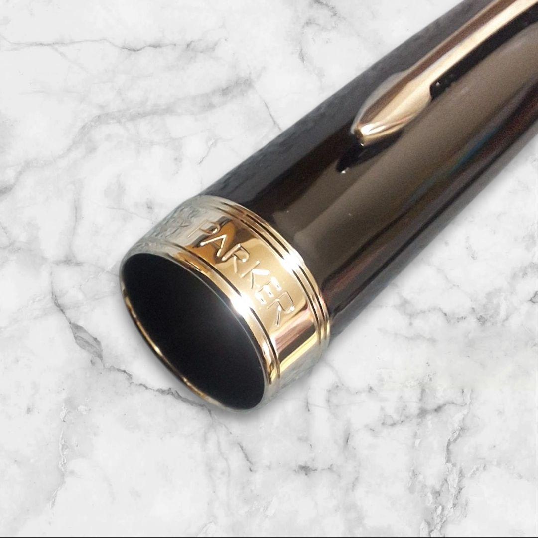 【美品】PARKER ソネット 万年筆 ブラックラッカーCT 18K