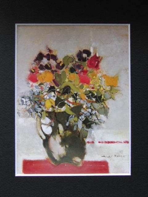 ミッシェル・ロッド、「チューリップ」、希少な額装用画集より、新品高級額装付