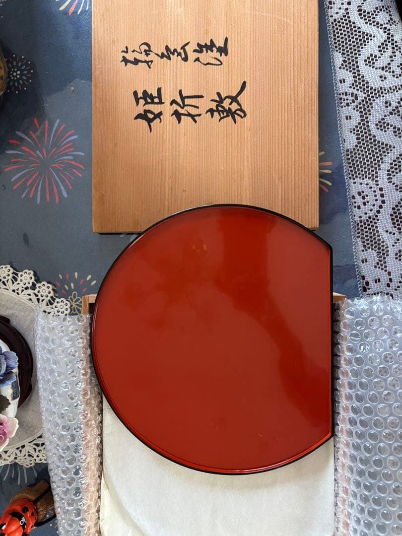 輪島塗　半月盆通常の