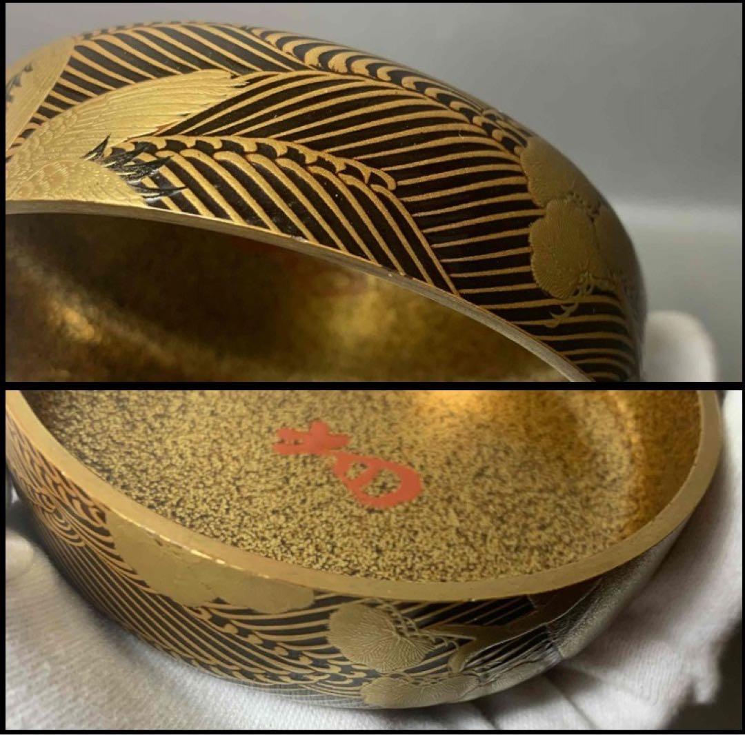 茶道具　海島鶴蒔絵大棗　裏千家　淡々斎　お書付