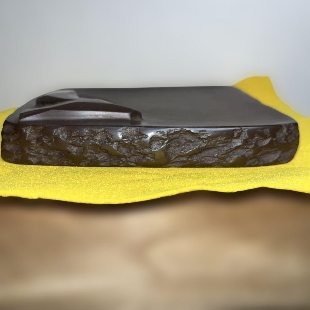 ⭕️赤間硯　特殊研　「芽」 名工　堀尾卓司　玉弘堂　美品　昭和47年作品