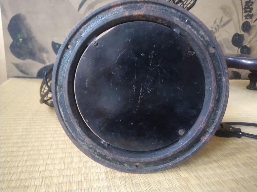 7月迄！極美品　安全安心なオーバーホール済み　別誂え台付アンティーク扇風機　骨董