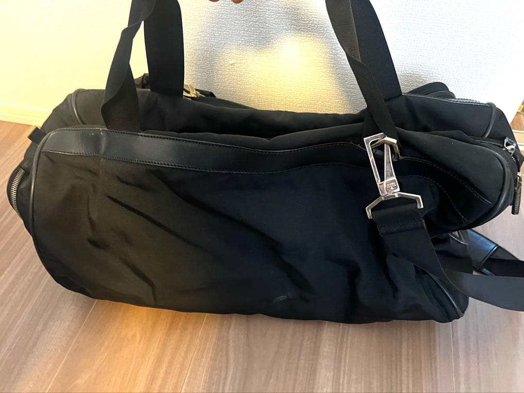 GUCCI グッチ レザーコンビ2WAYナイロンボストンバッグ