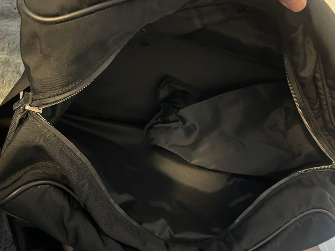 GUCCI グッチ レザーコンビ2WAYナイロンボストンバッグ