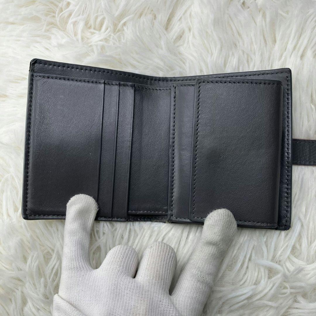 極美品✨️CELINE スモール ストラップ ウォレット 折り財布 グレー