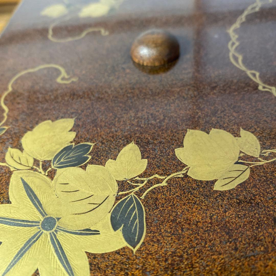 蒔絵梨地金蘭手華文引出し箱