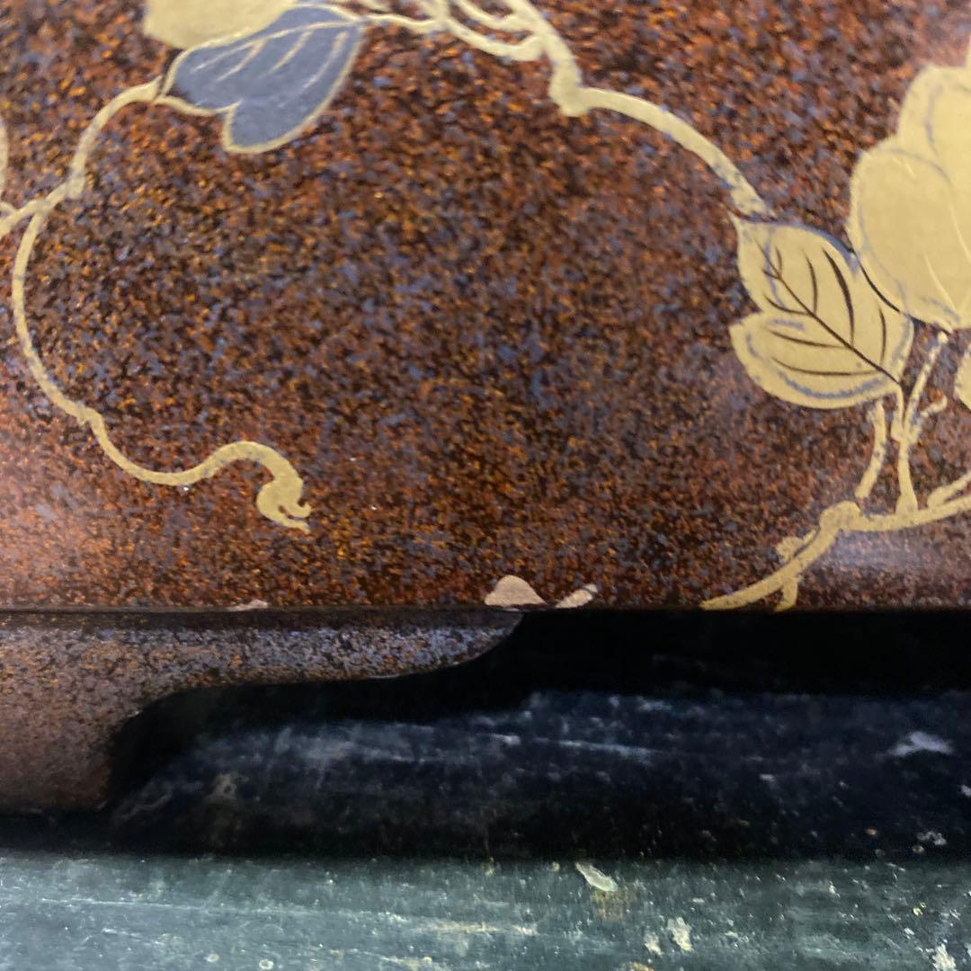 蒔絵梨地金蘭手華文引出し箱