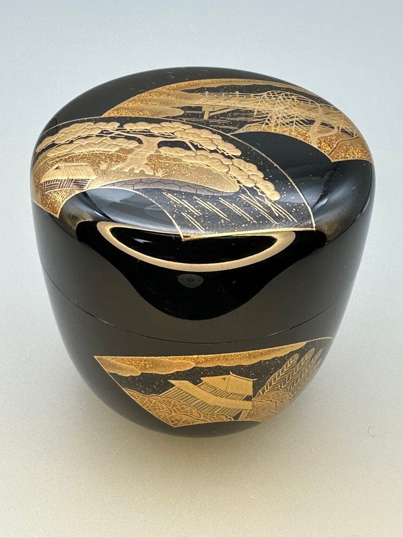 茶道具　棗　池端治峰　地紙蒔絵