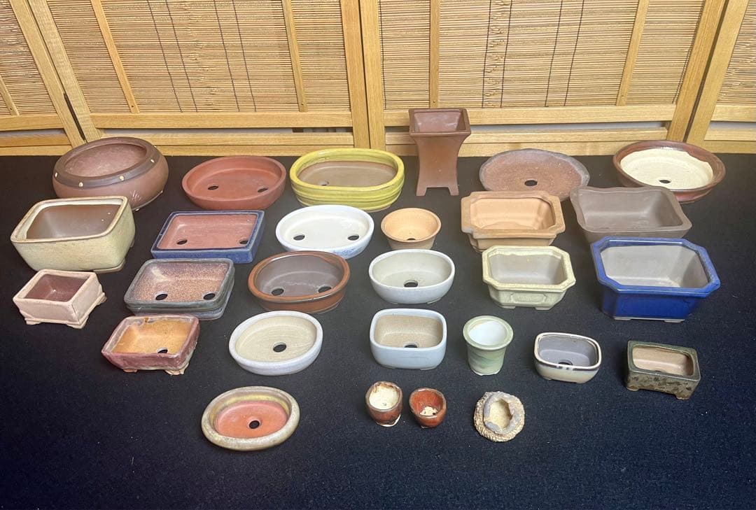 盆栽鉢　　植木鉢　山野草鉢　観葉植物　園芸　ミニ盆栽鉢各種　28個まとめて