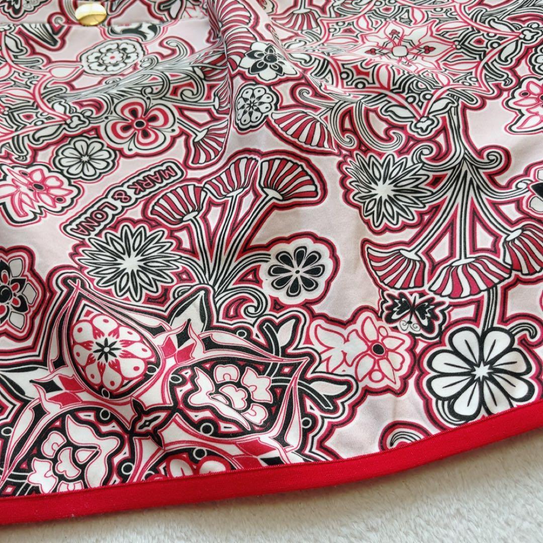 美品　マークアンドロナ　近年　セットアップ　ジャケット　スカート　花柄　ピンク