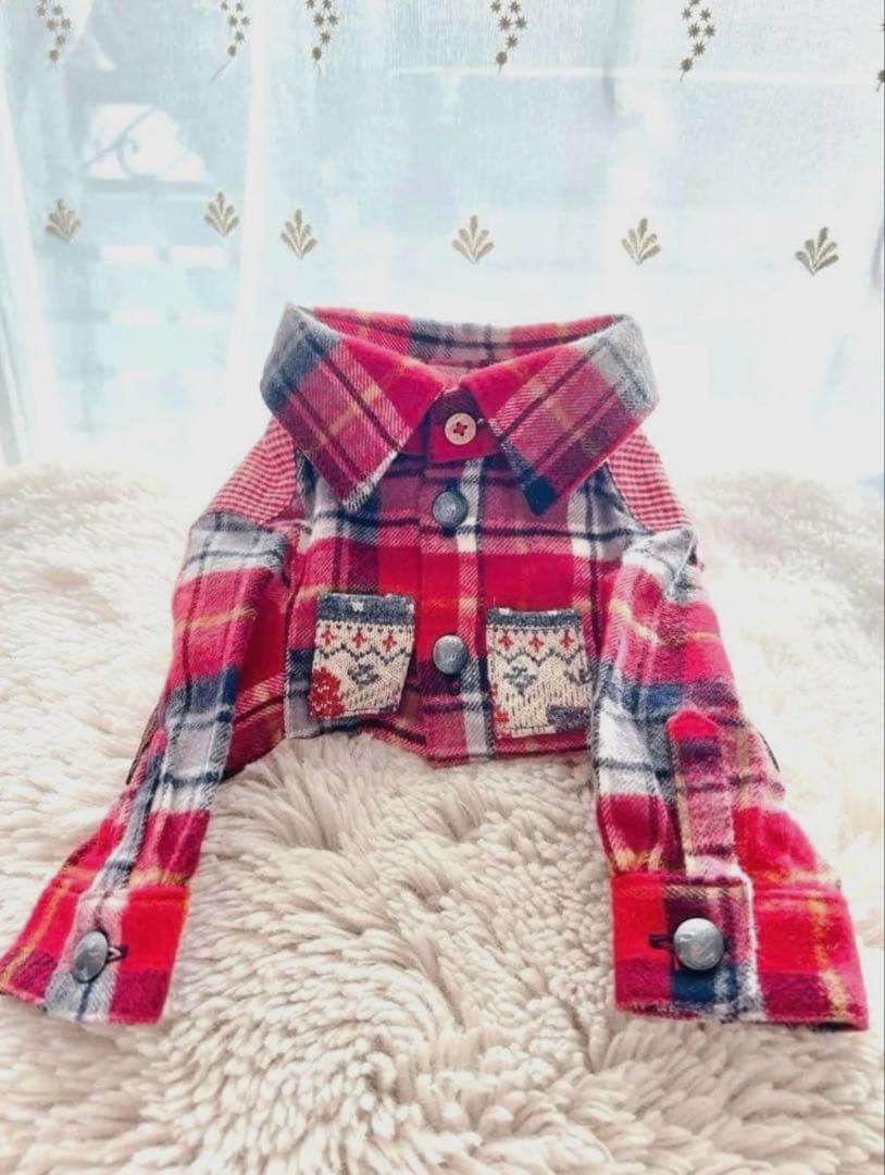 希少❣️試着のみ❣️受注会オーダー品 めちゃ可愛い❣️ネルシャツ2ハーフ