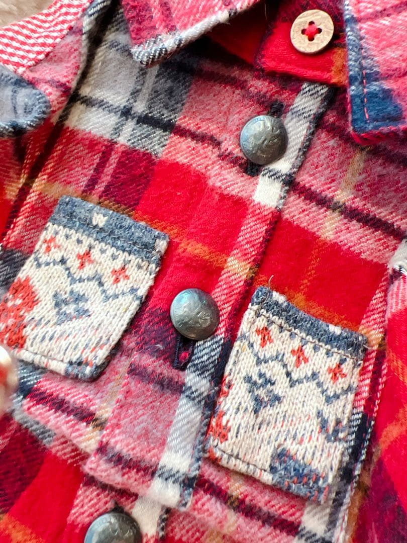 希少❣️試着のみ❣️受注会オーダー品 めちゃ可愛い❣️ネルシャツ2ハーフ