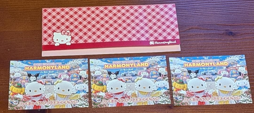 ハーモニーランドパスポートチケット3枚セット