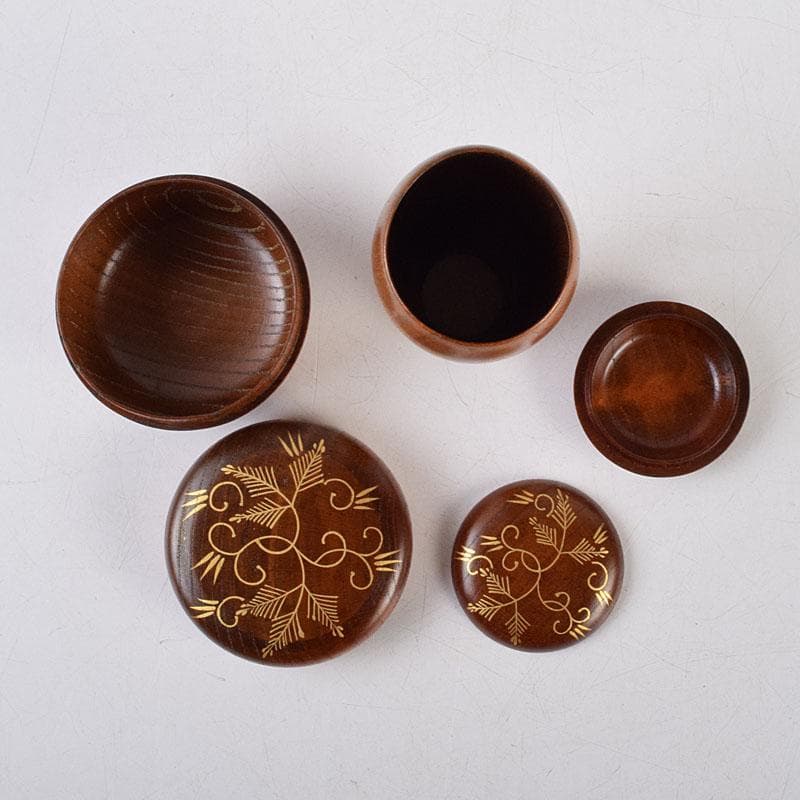 茶道具　青面朱茶箱　茶碗　金蒔絵　棗　香合など　七点　一式　仕覆付　MR9497