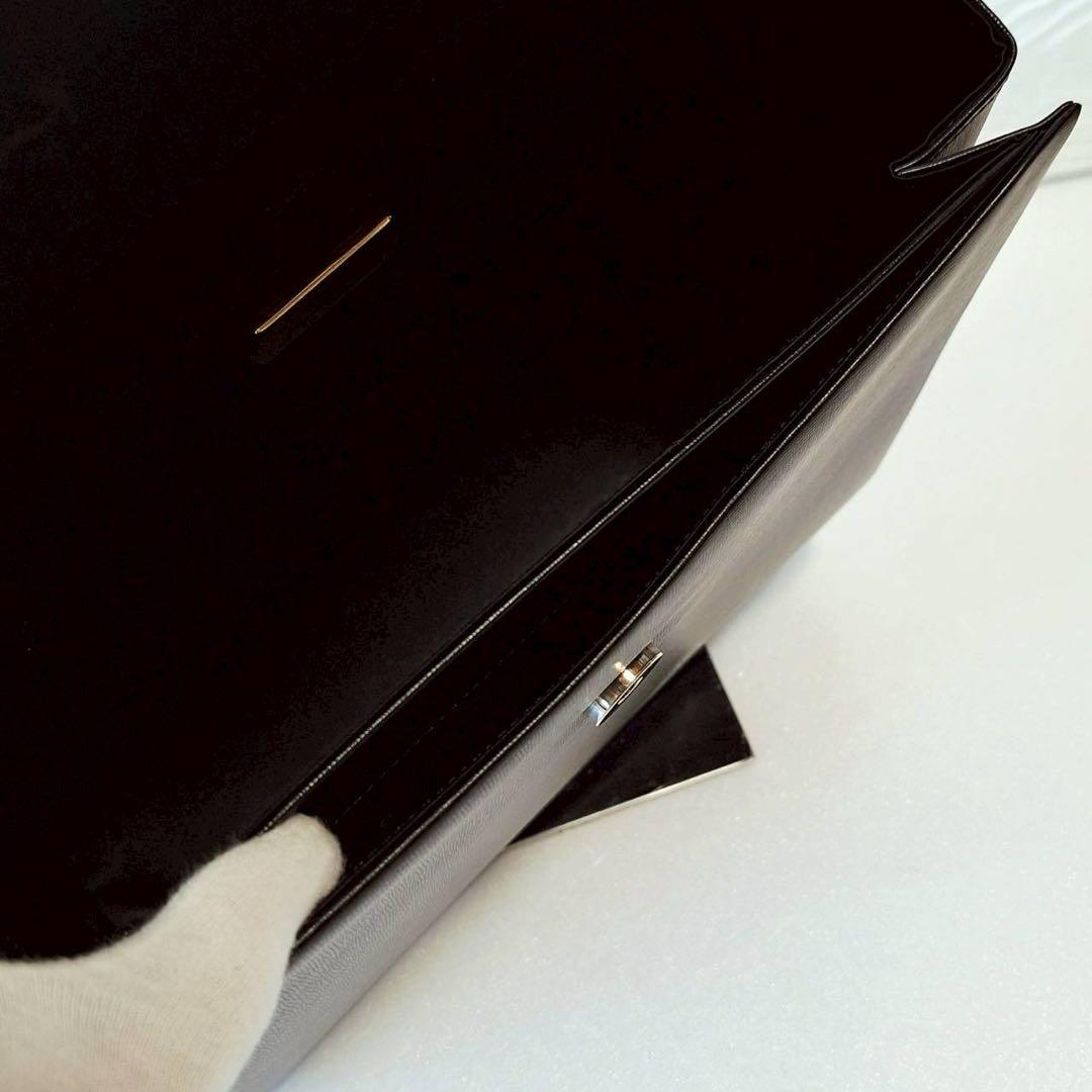 2113 【美品】キタムラ フォーマル 冠婚葬祭ハンドバッグ ゴールド金具 黒