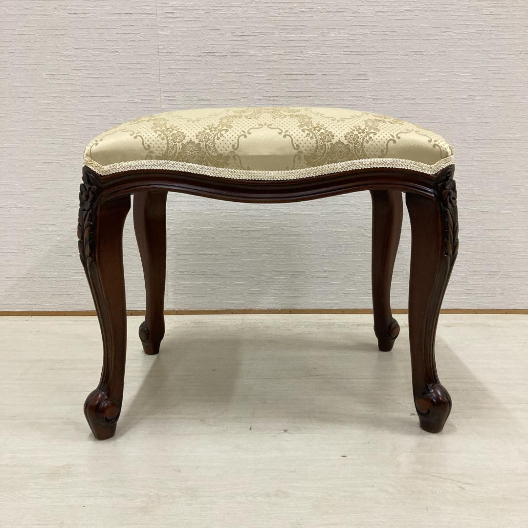 クラシック　猫脚　スツール　オットマン　椅子　ベンチ　B