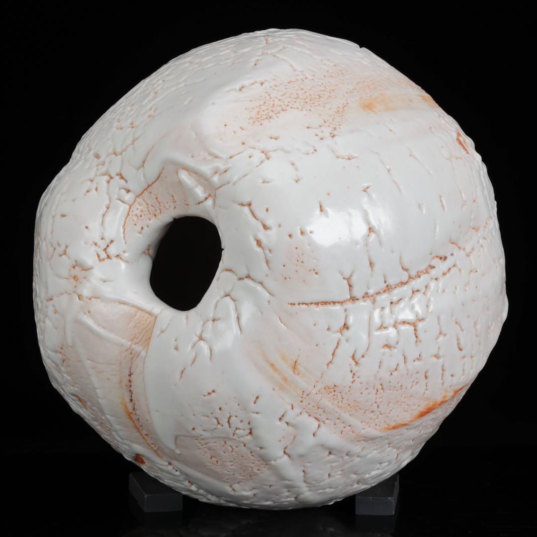 林正太郎 志野壺 共箱 栞付 高さ25㎝ 美濃焼 現代陶芸 花器 飾壺 日本美術