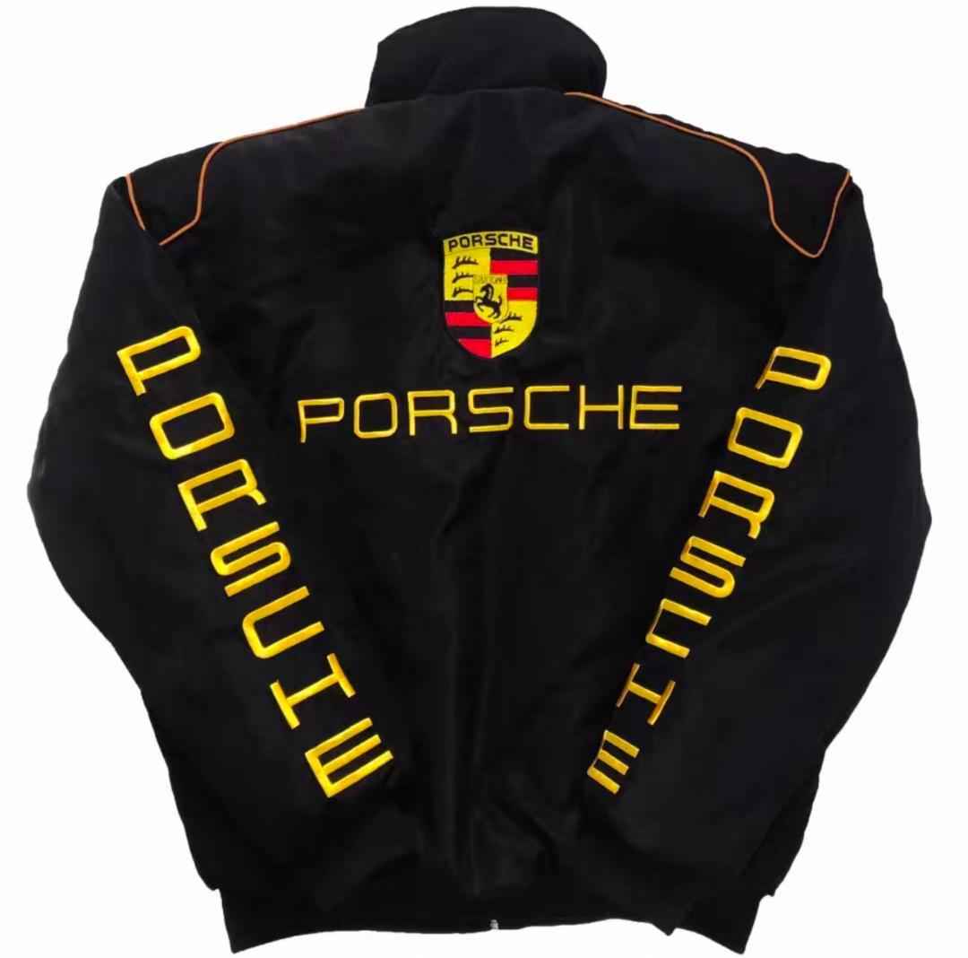 新品 PORSCHE F1 レーシングジャケットブルゾン 刺繍 中綿 男女兼用
