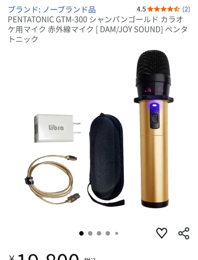 PENTATONIC GTM-300 シャンパンゴールド マイクとケースのセット