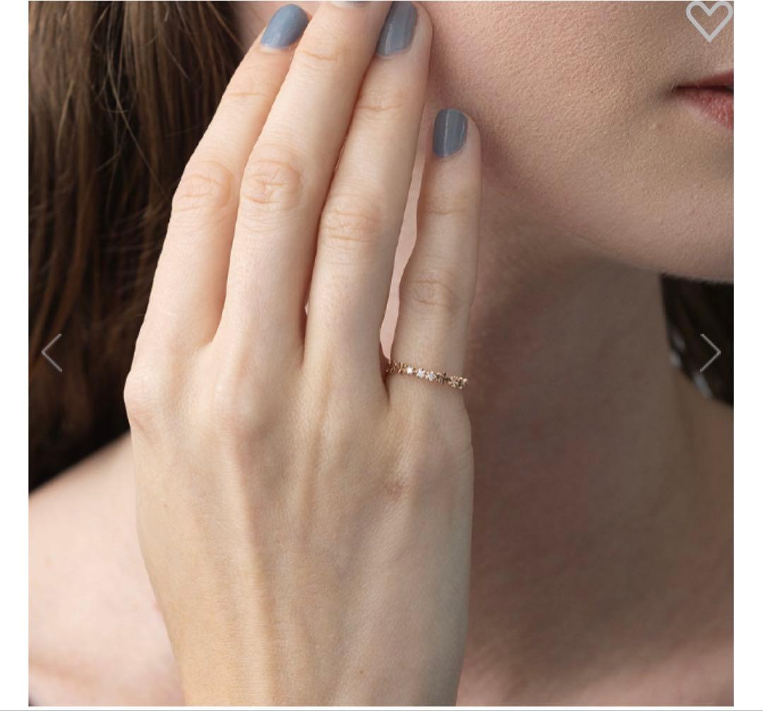 STARJEWELRY K10ピンキーリング 1号ダイヤモンド0.03ct