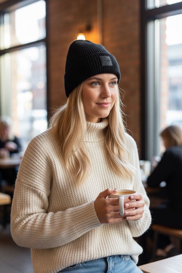 新品　ショッパー付　COACH コーチ　ニットキャップ