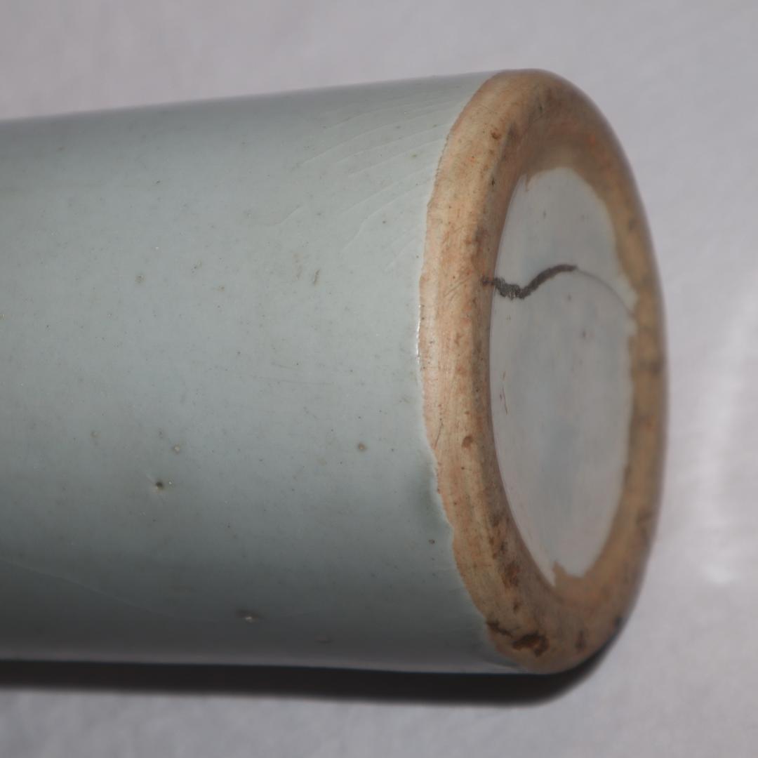 かなりレアな古伊万里青磁筒花入れ