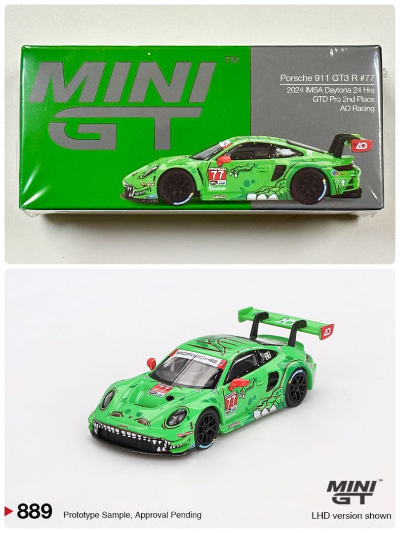(2点) MINI GT 1/64 ポルシェ 911 GT3R#77