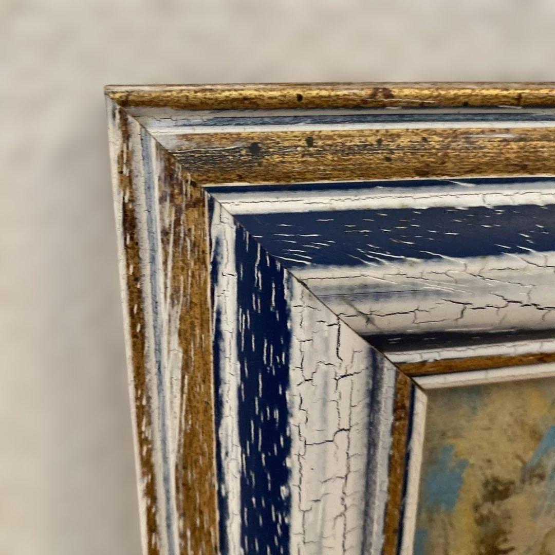 油絵 静物画 バラ 花瓶 フルーツ 60×80cm サイン入り 額縁付き