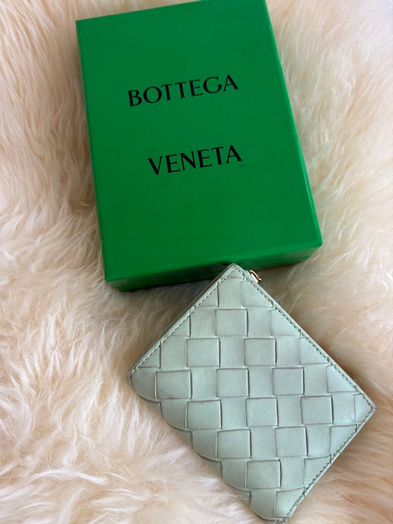 Bottega Veneta 二つ折り財布 ミントグリーン