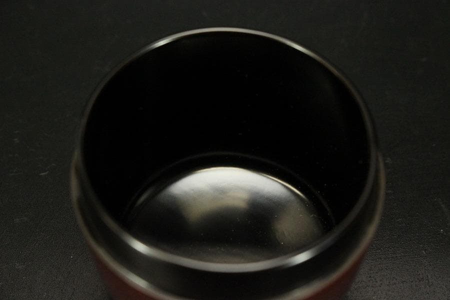 裏千家 淡々斎 書付 溜中棗 塗師 共箱 在銘 花押(LC701)