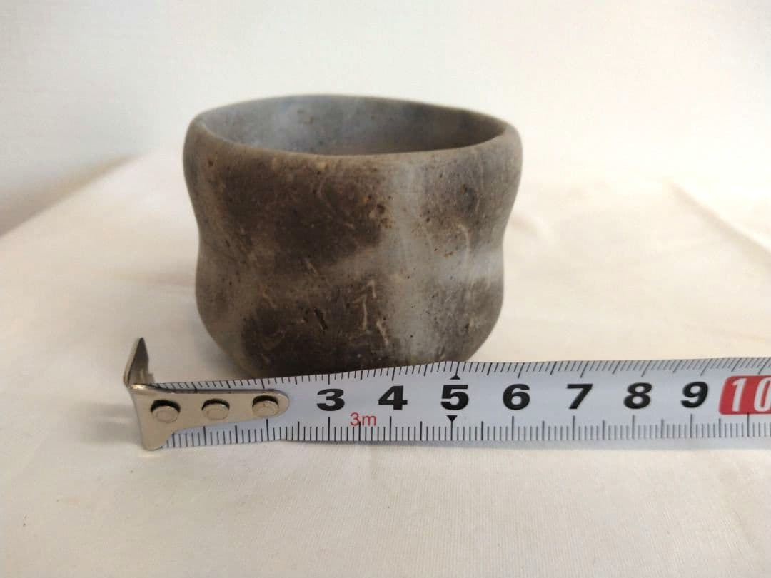 備前焼 若宮窯太田富夫（伝統工芸士）作 練り込み青備前陶 徳利とぐい呑み