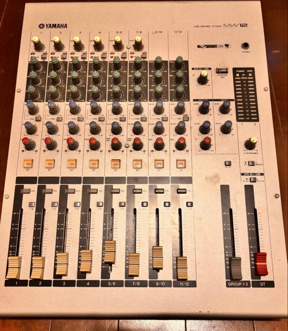 YAMAHA MW12 アナログミキサー オーディオインターフェース内蔵箱付き
