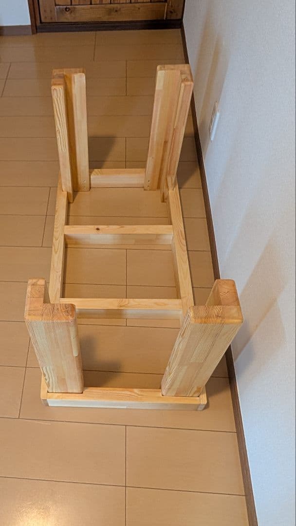 アルミサッシ仕様。赤松集成材１８ミリ900×500×500蜜蝋オイル仕上げ